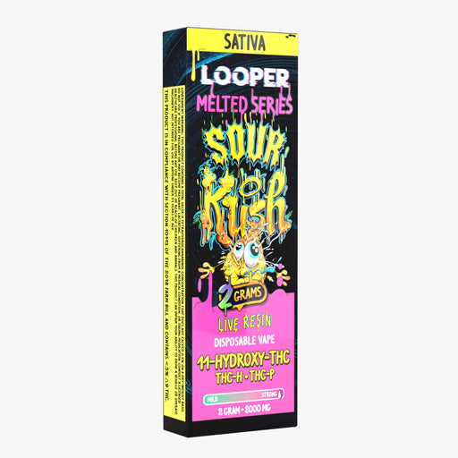 Looper - Melted - THCP - THCH - 11 Hyrdoxy - Disposable Vape - Sour Kush - 2G - Burning Daily