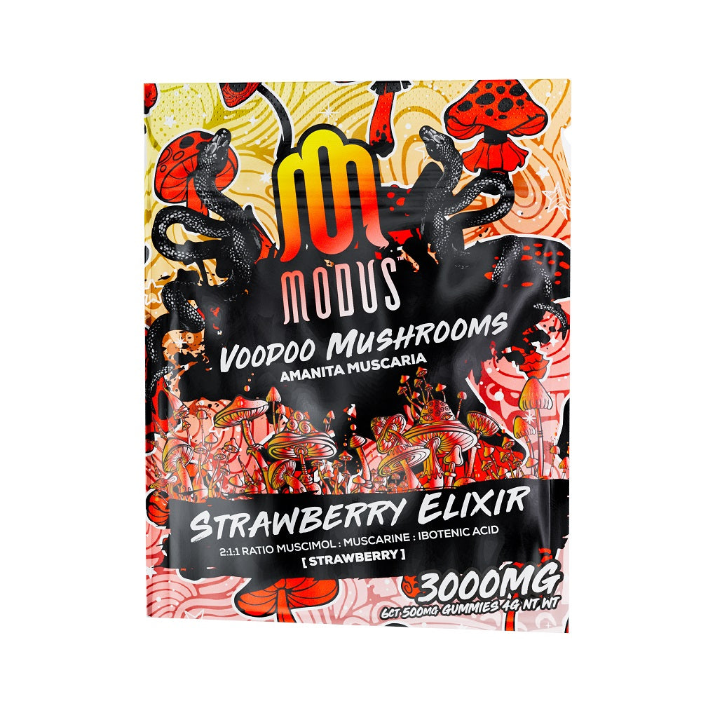 Modus - Amanita Muscaria - Gummies - Strawberry Elixer - 3000MG - Burning Daily