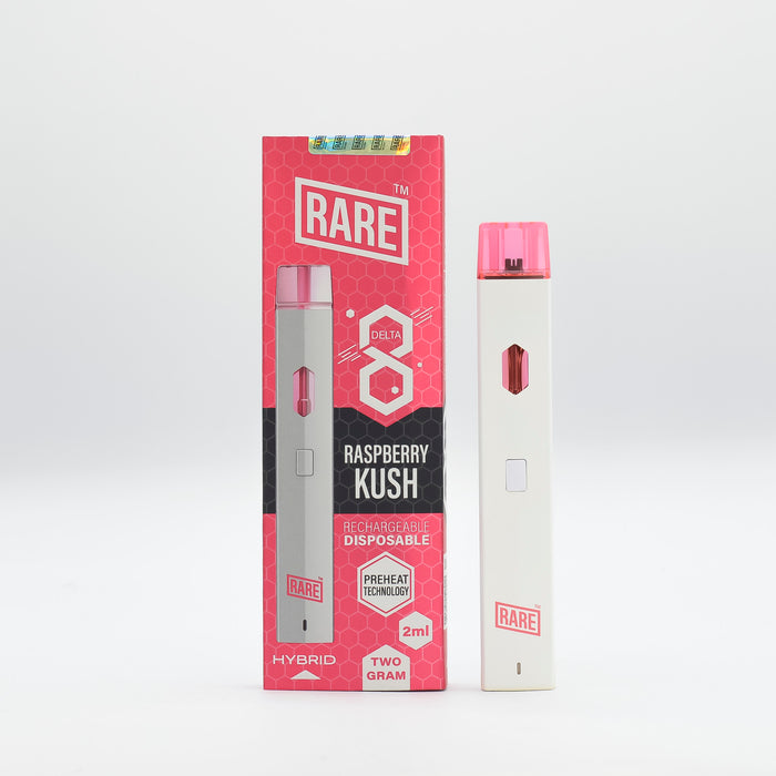 Rare - Delta 8 - Disposable - Raspberry Kush - 2G - Burning Daily