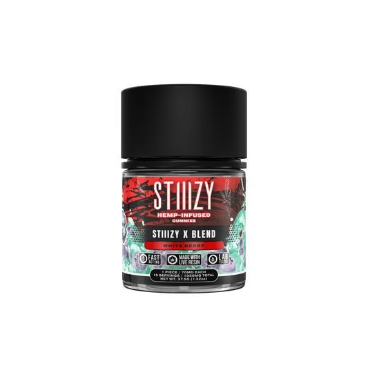 STIIIZY Hemp - X Blend - Edibles - Gummies - White Berry - 1050MG - Burning Daily