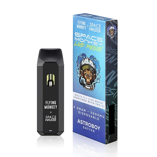 Space Monkey - Delta 8 - Live Resin - Disposable Vape - Astroboy - 3G - Burning Daily