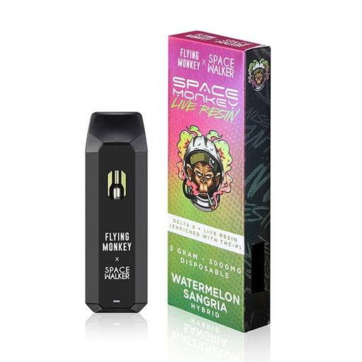 Space Monkey - Delta 8 - Live Resin - Disposable Vape - Watermelon Sangria - 3G - Burning Daily