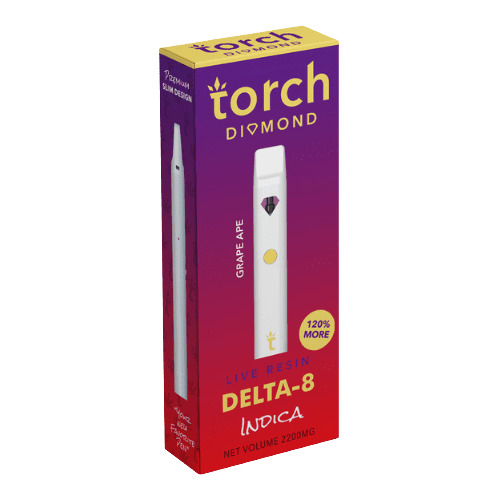 Torch - Delta 8 - Live Resin - Disposable Vape - Grape Ape - 2G
