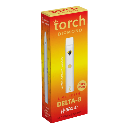 Torch - Delta 8 - Live Resin - Disposable Vape - Lemon Cherry Gelato - 2G