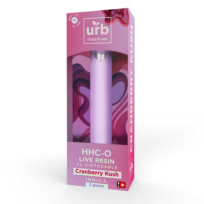 URB - HHCO - Live Resin - Disposable Vape - Cranberry Kush - 2G