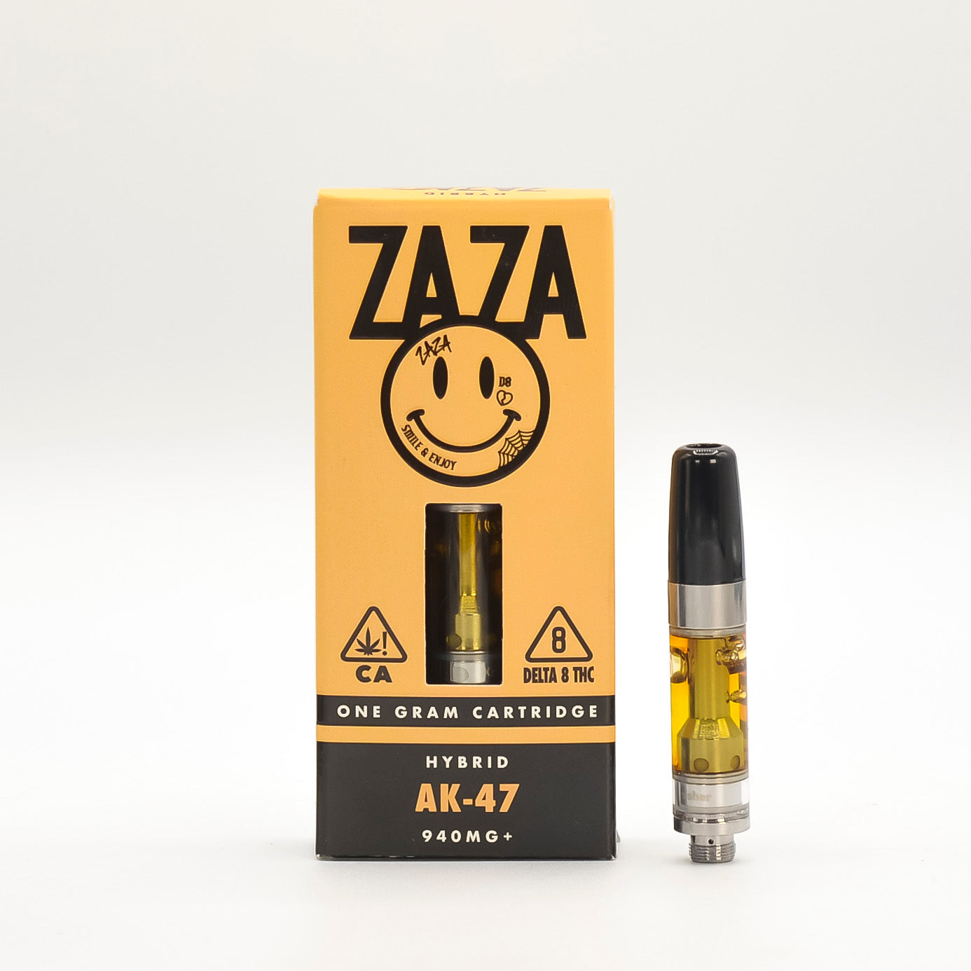 ZAZA - Delta 8 - 510 Cartridge - AK 47 - 1G - Sativa - Burning Daily