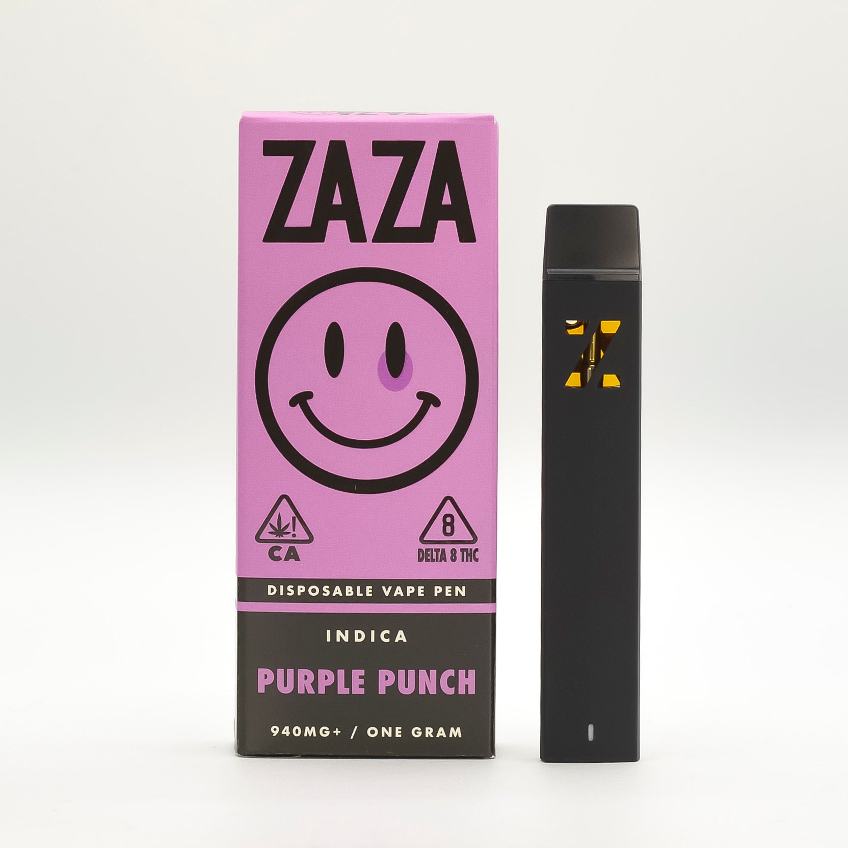 ZAZA Delta 8 Disposable Purple Punch 1G Burning Daily