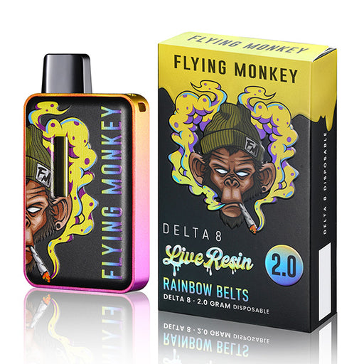 Flying Monkey - Live Resin - Delta 8 - Disposable - Rainbow Belts - 2G - Burning Daily